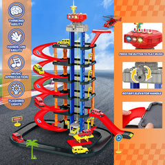 COVTOY Parking Garage five-story structure supports curious, active play.