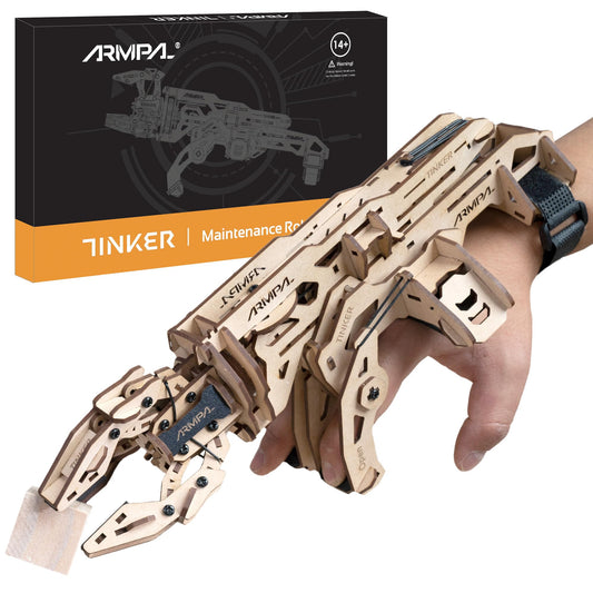 Cowvtuj ARMPAL mechanical claw assembly shows precise joints for learning.