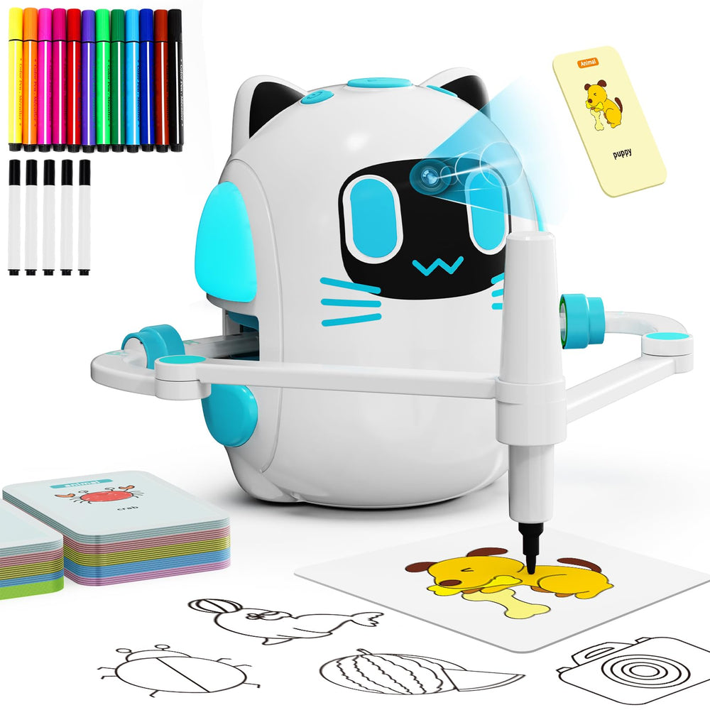 CozyBomB Drawing Robot with camera recognition guiding kids' drawing