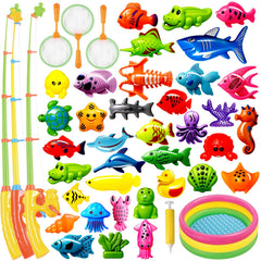 CozyBomB magnetic fishing toys set at water table enhances hand-eye coordination