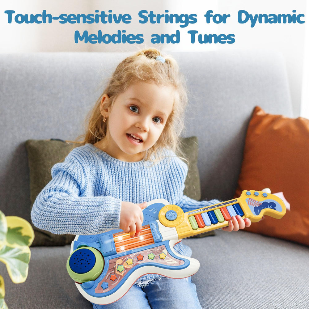 Cozybuy Toddlers Guitar built-in rhythms and sounds encourage creativity