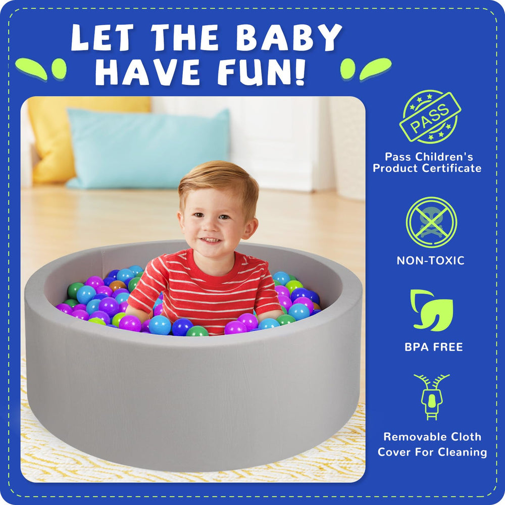 COZYTRAUM ball pit with soft velvet walls and cushioned bottom.
