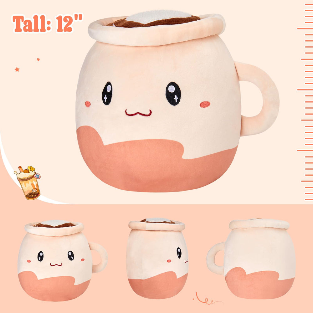 CozyWorld plush mug handle close-up showing easy hugging and portability