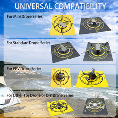 CQT Drone Landing Pad package content showing pad and storage bag