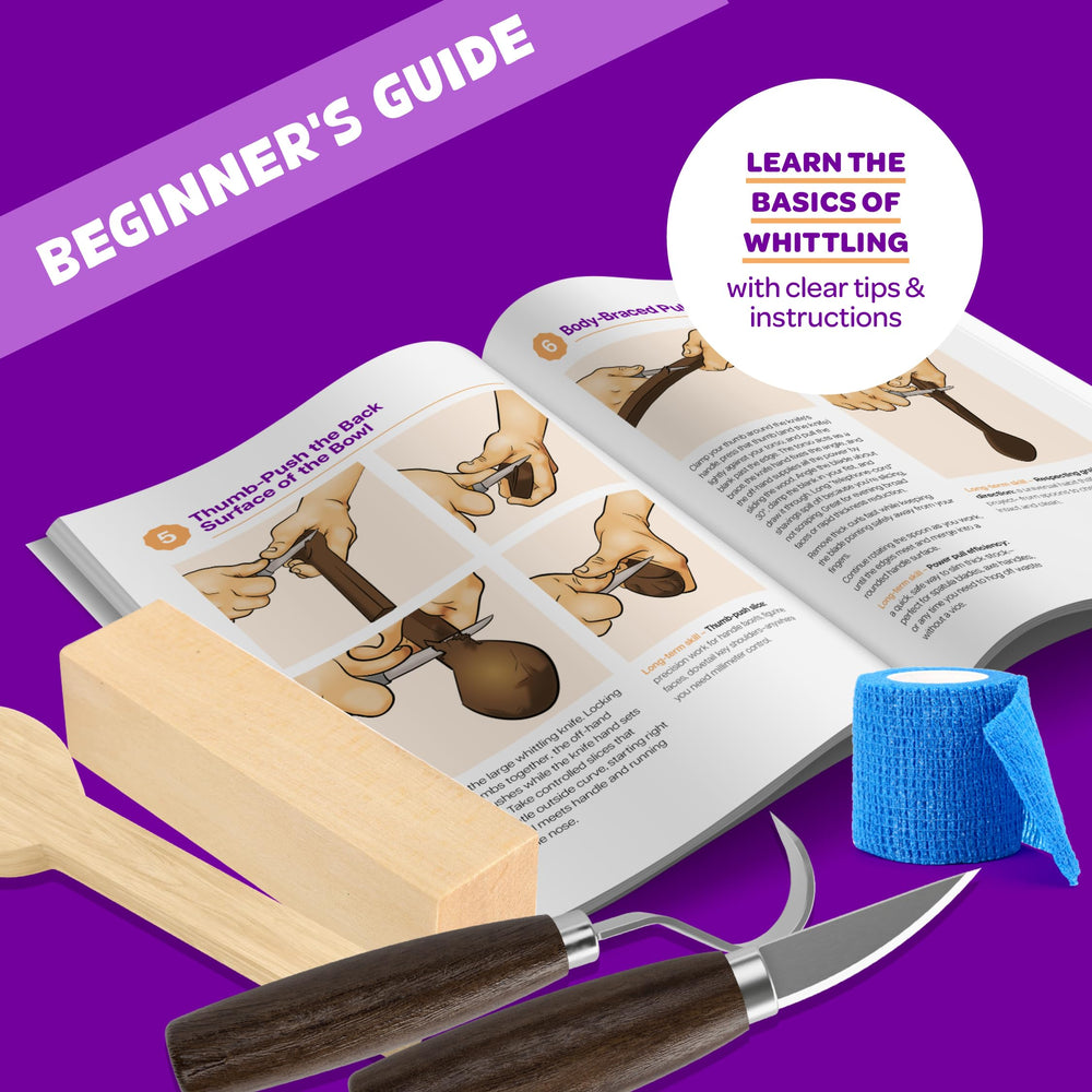 Craft Culture strop and sanding papers ensure sharp, smooth cuts.