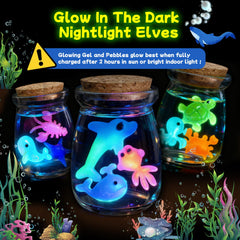 Craft Spot glow gels create glowing underwater figures for night displays.