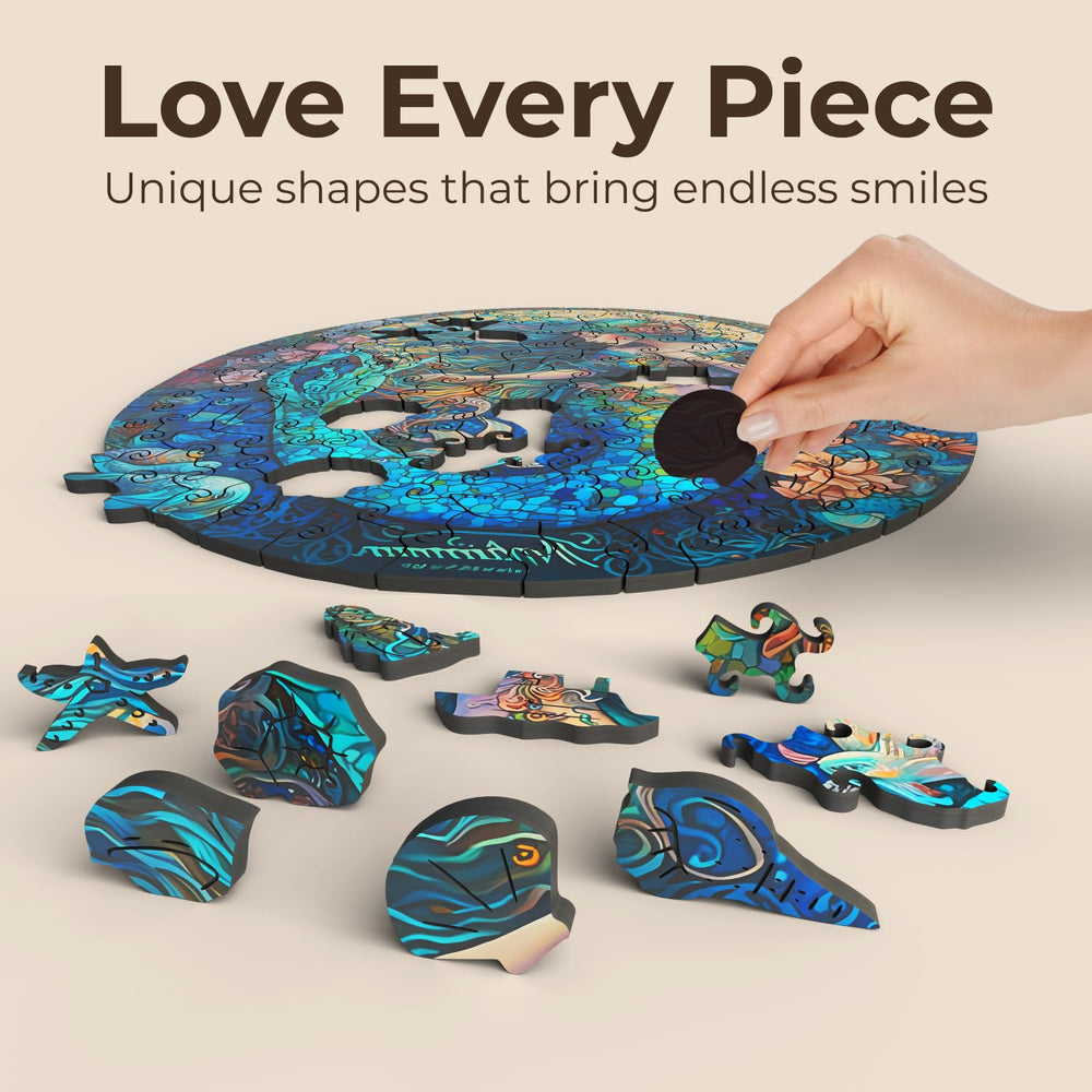 Crafthub mermaid puzzle art with vivid colors ready for display.