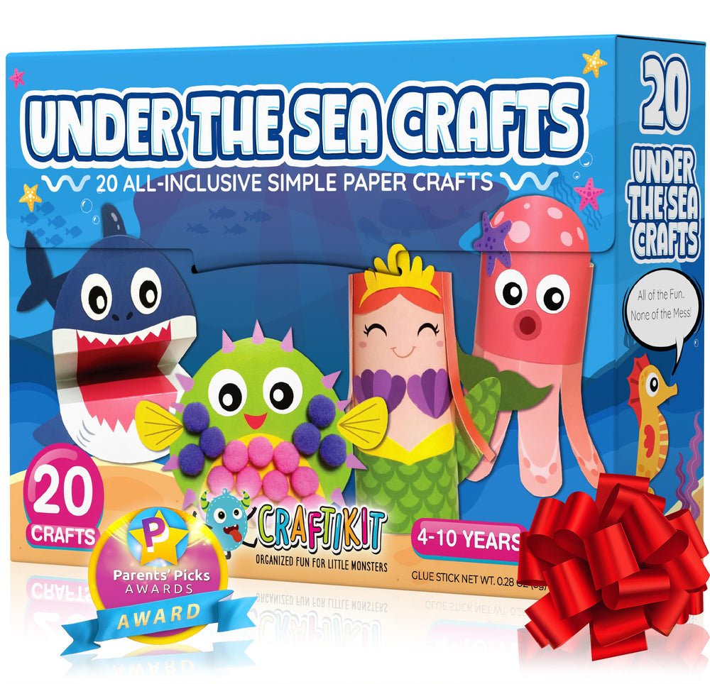 Craftikit 20 Under The Sea mermaid craft: engaging kids in fine motor skills.