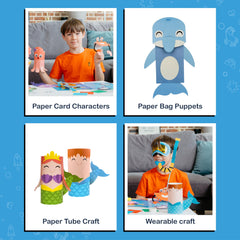 Craftikit all-inclusive kit includes paper, glue, and vibrant designs for a simple craft session.