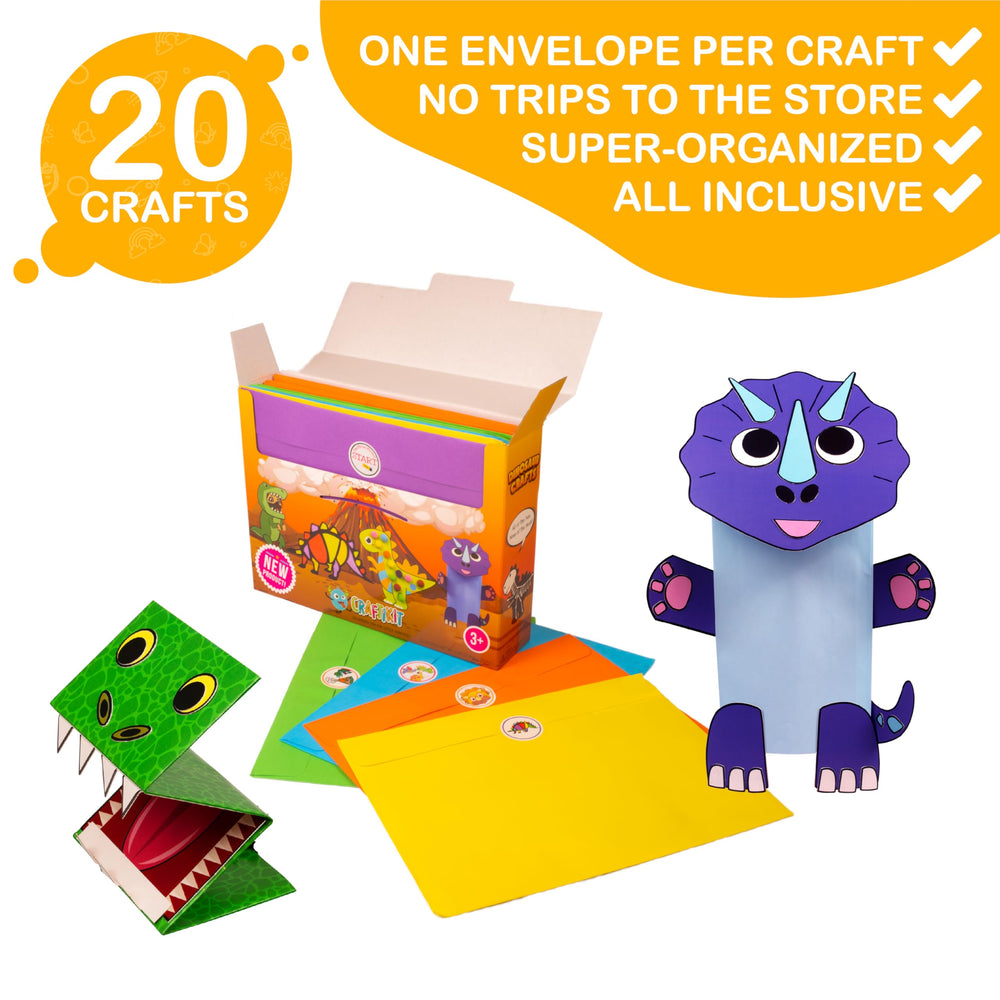 Craftikit color-coded envelopes simplify setup for quick classroom or home crafts.