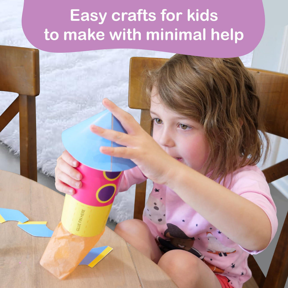 Craftikit galaxy-themed textures and colors spark imagination during playtime.