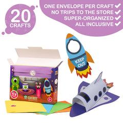 Craftikit labeled envelopes help organize activities by age or interest.