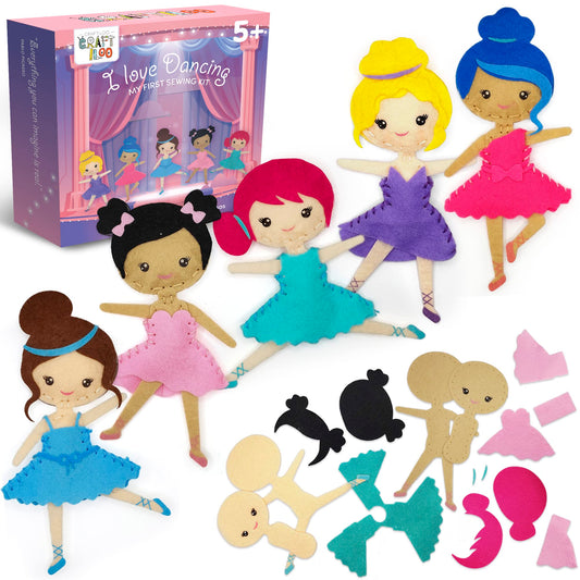 Craftiloo Ballerina Dancers Kit box shows the complete beginner-friendly set for creative play