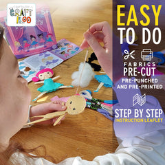 Craftiloo embroidery floss and stuffing for soft, expressive ballerinas