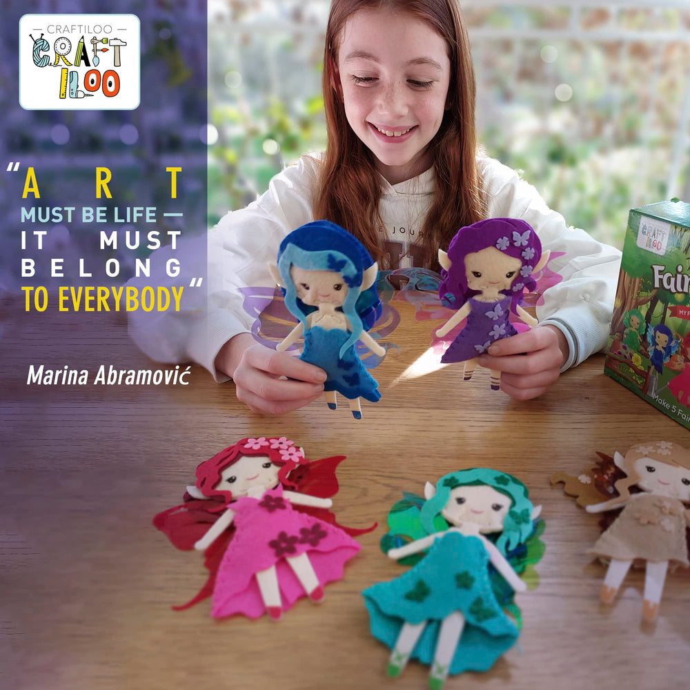 Craftiloo felt fairy pieces ready for beginner sewing and color exploration