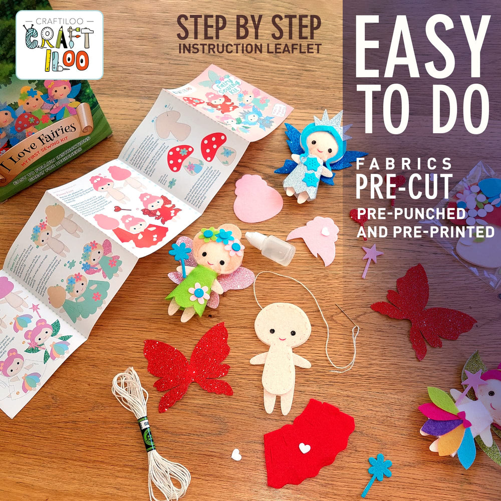 Craftiloo felt pillow plush features soft fabrics for cozy, creative play.