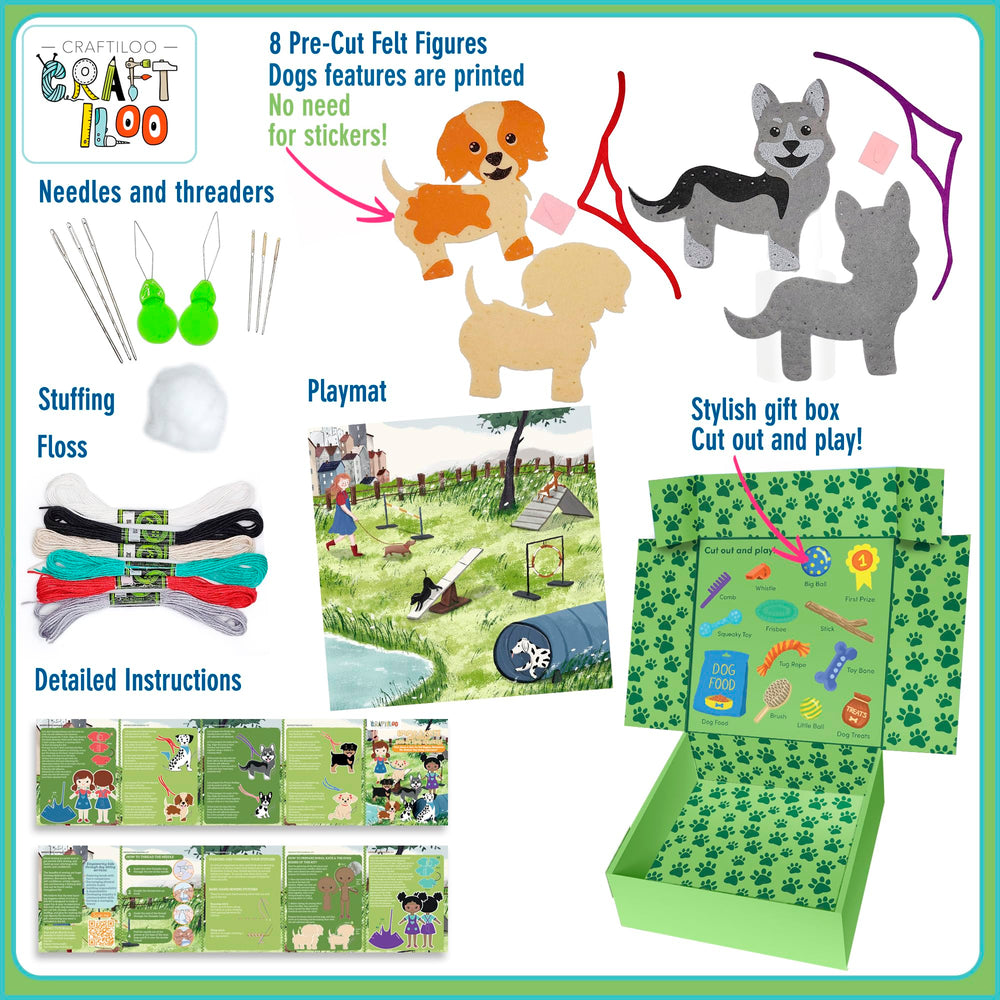 Craftiloo instruction booklet guides step-by-step beginner sewing.