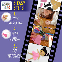 Craftiloo safe blunt needles ensure gentle beginner sewing