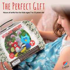 Hands on sewing practice with CraftLab Woodland Animals