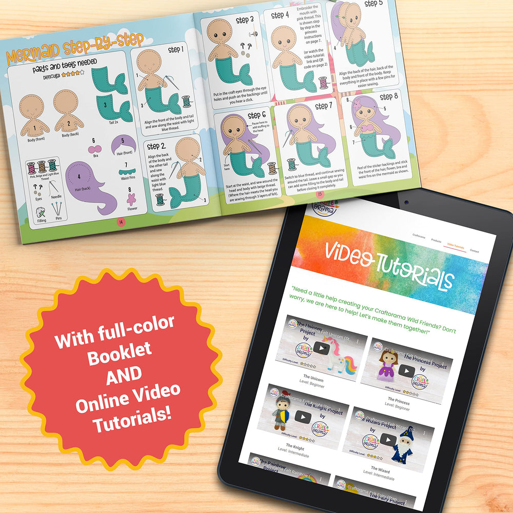 Craftorama plastic and metal needles with tools for precise kid-friendly stitching.