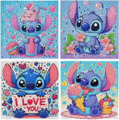 CraftyTime diamond art kits 4-pack contents for kids