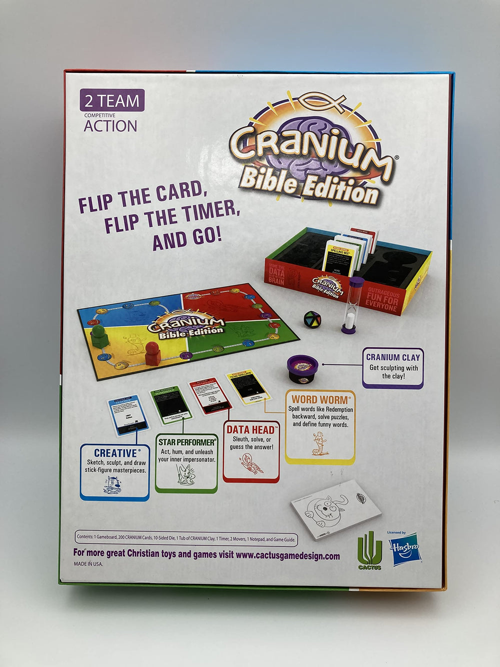 CRANIUM Bible Games Edition game pieces ready for group play