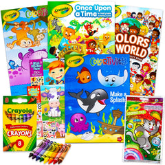 Crayola coloring bundle cover with vibrant animals for kids' creative exploration