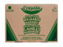 Crayola broad line classpack 200ct wedge-tip enables versatile strokes in art.