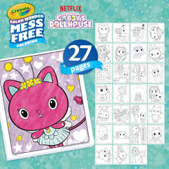Crayola Color Wonder sticker sheets add sparkle to Gabby’s Dollhouse art.
