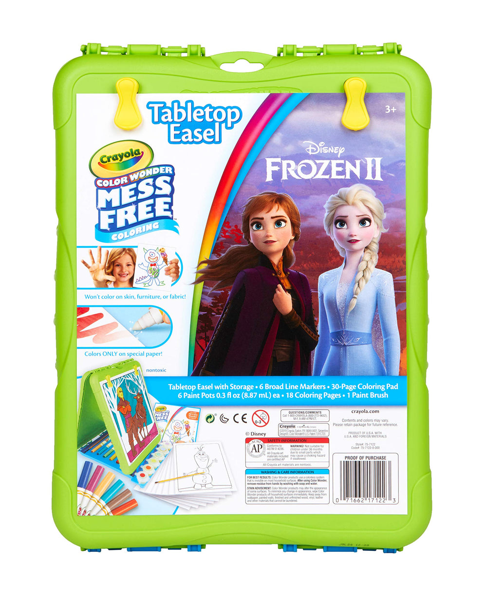 Crayola Color Wonder travel easel with Frozen pages for mess-free on-the-go coloring.