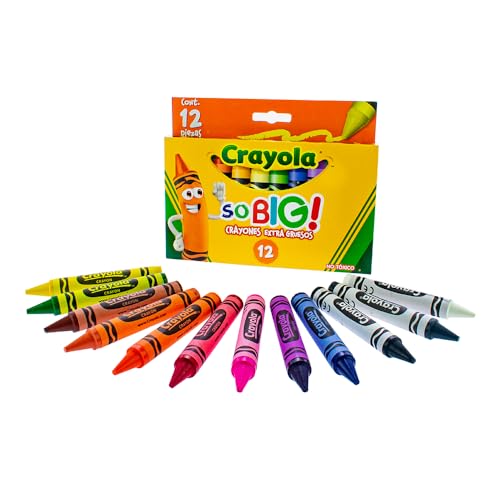 Pack of 12 vivid Crayola colors with true-to-life hues for art projects.