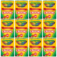 Crayola bulk crayons in 24-count boxes ready for classroom projects