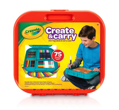 Crayola Create 'N Carry travel art set with lap desk for kids on the go, easy to transport.
