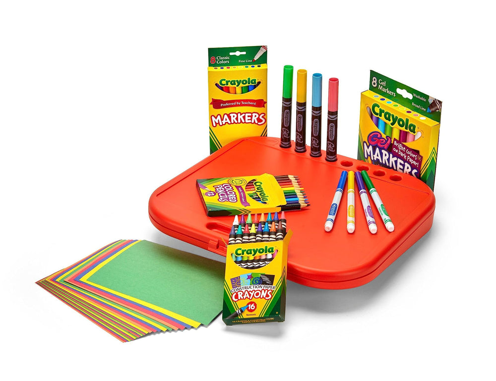 Bright washable gel markers included for bold, mess-free creativity.