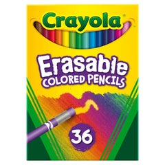 Crayola Erasable Pencils 36ct in box for easy access and color variety.