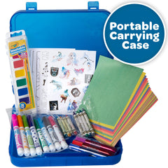 Crayola Frozen 2 coloring pages with Elsa, Anna, and Olaf.