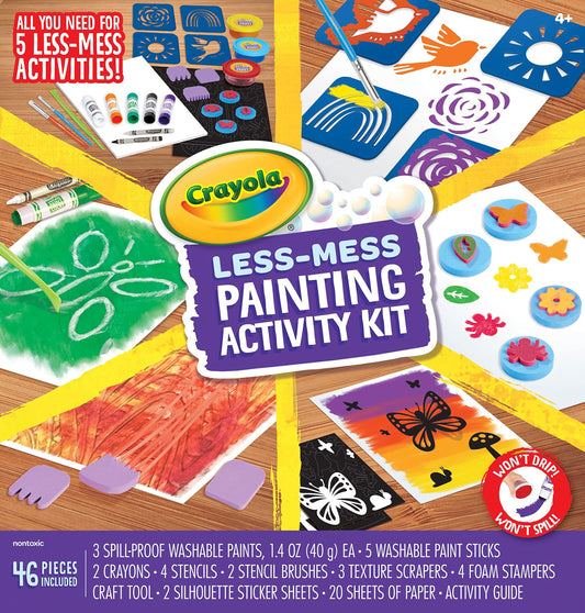Crayola Less Mess Painting Activity Kit paint sticks for mess-free coloring and easy play