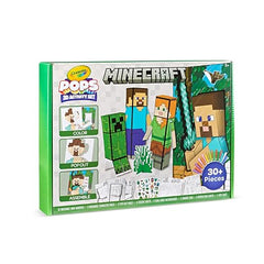 Crayola Minecraft POPs 3D buildable characters — durable cutouts for interactive pretend play.