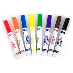 Crayola MyFirst markers child drawing; washable ink rinses from skin and clothing.