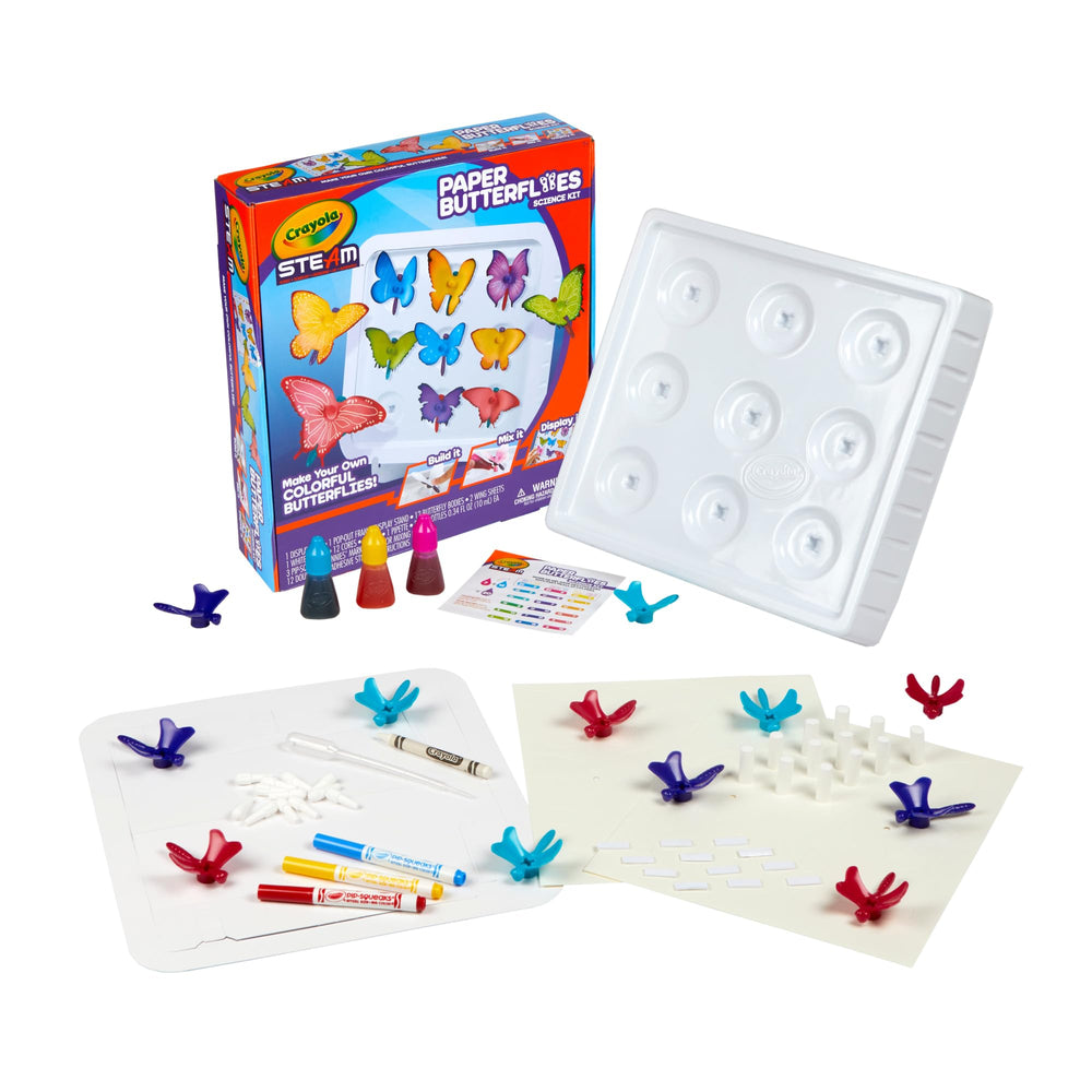Crayola Paper Butterfly project supports safe, non-toxic creative play.