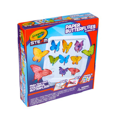 Crayola Paper Butterfly Science Kit showing wicking butterflies ready for color.
