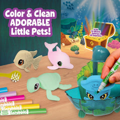 Crayola Scribble Scrubbie Glow Lagoon markers shown for color play
