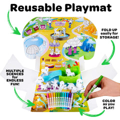 Crayola Scribble Scrubbie Peculiar Zoo pet details highlighted during coloring.