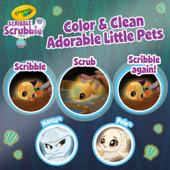 Crayola Scribble Scrubbie Glow Ocean Pine Cone Fish Polo glows brightly and is easy to color