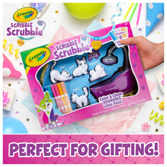 Scrub brush included for gentle washing and refilling coloring sessions.