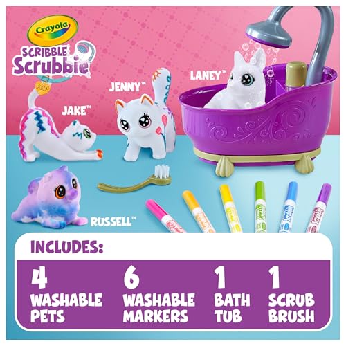 Close-up of Scribble Scrubbies tub time for easy washing between colors.