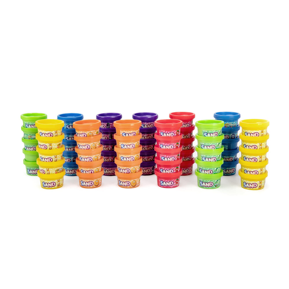 Crayola Silly Scents 60-tub display for classroom parties and stocking stuffers.