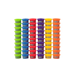 Crayola Silly Scents Dough tubs keep contents fresh in resealable packaging.