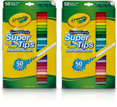Crayola Super Tips markers set in a 50-color pack for vibrant drawings and lettering.