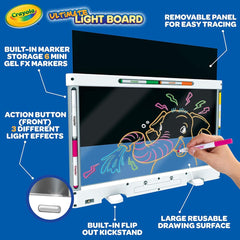 Built-in kickstand on Crayola Ultimate Light Board for hands-free drawing